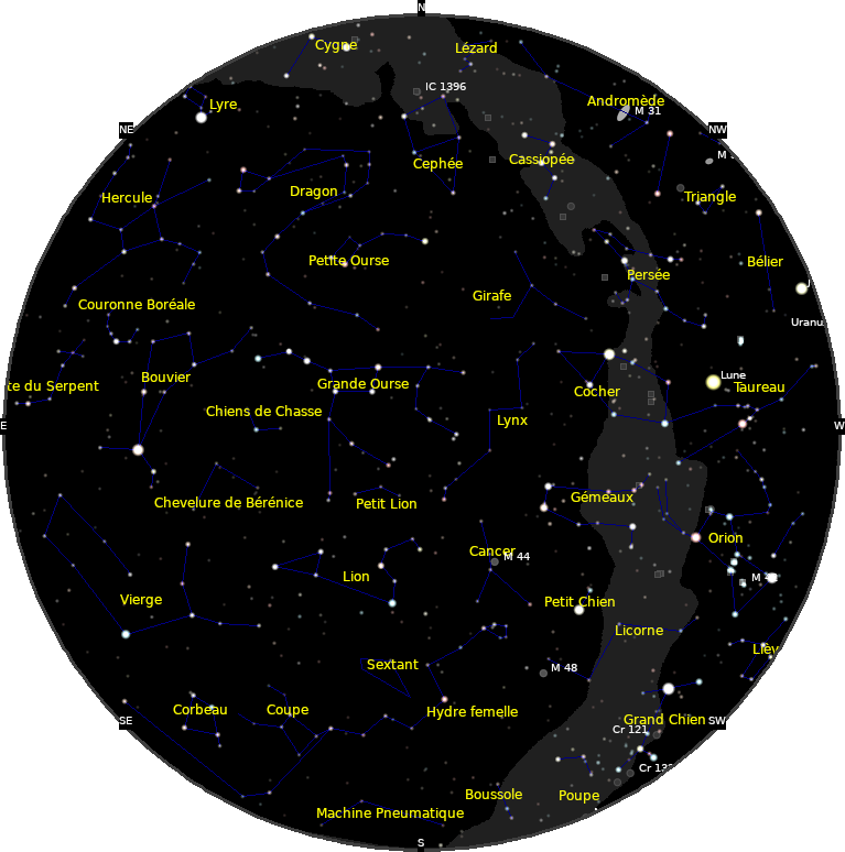 le ciel de Mars 2024